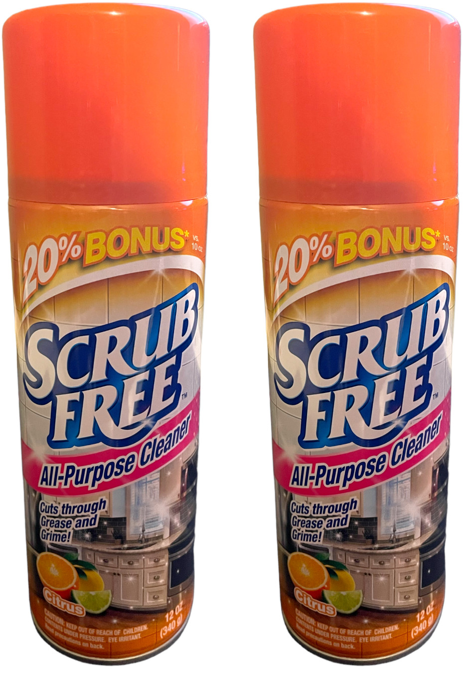 Scrub Free All Purpose Cleaner Cuts Through Grease and Grime Citrus Smell 2 Pack