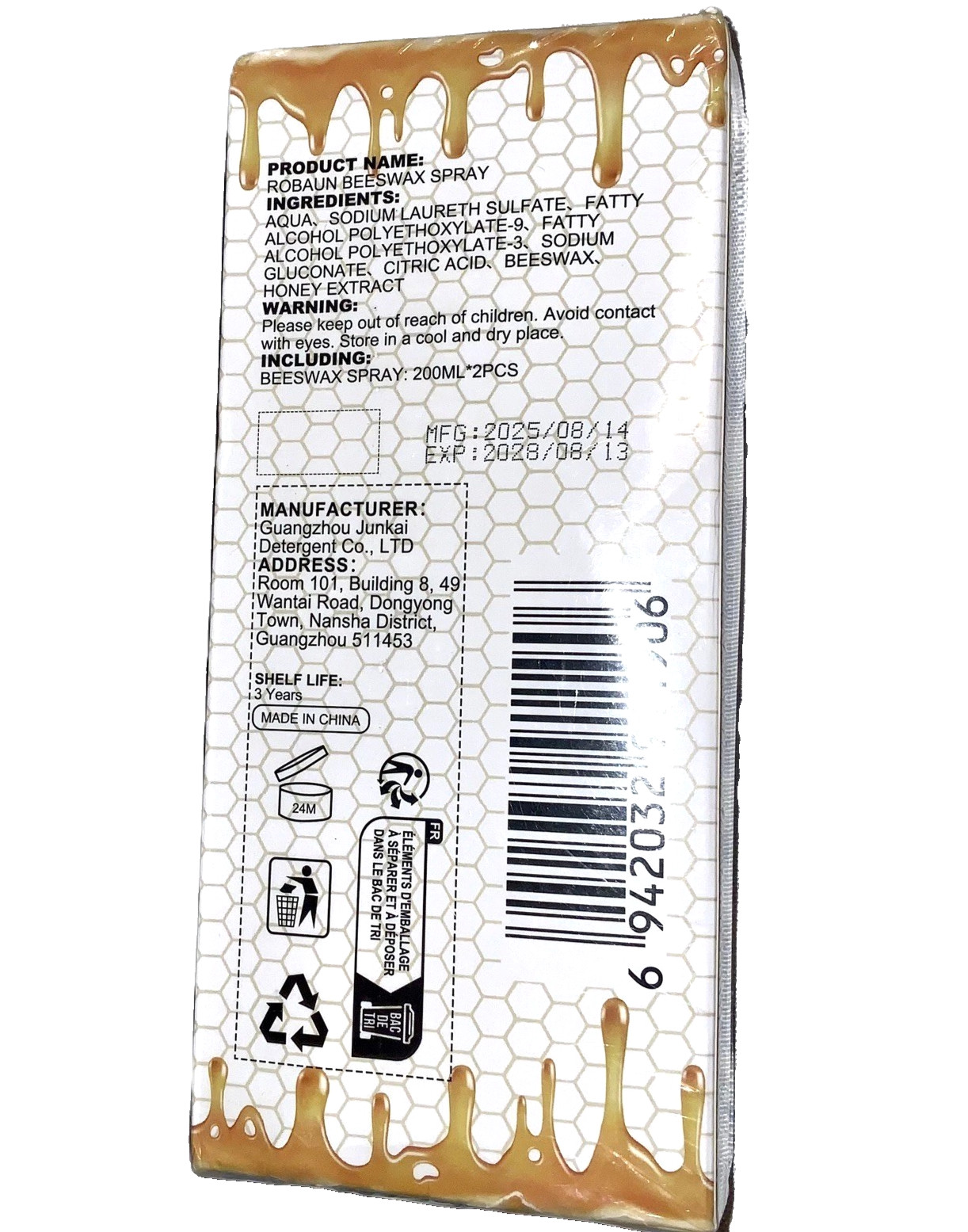 ROBAUN Beeswax Wood Furniture Care Spray, 6.76 fl oz – (4 Pack Set)