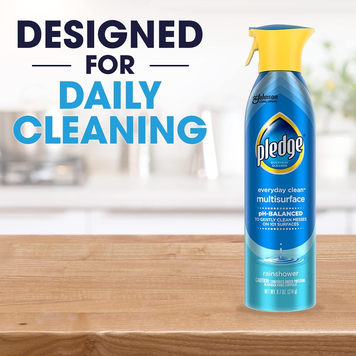 pH-Balanced Multisurface Spray, 9.7oz Pack of 3 – Everyday Cleaner, Rainshower