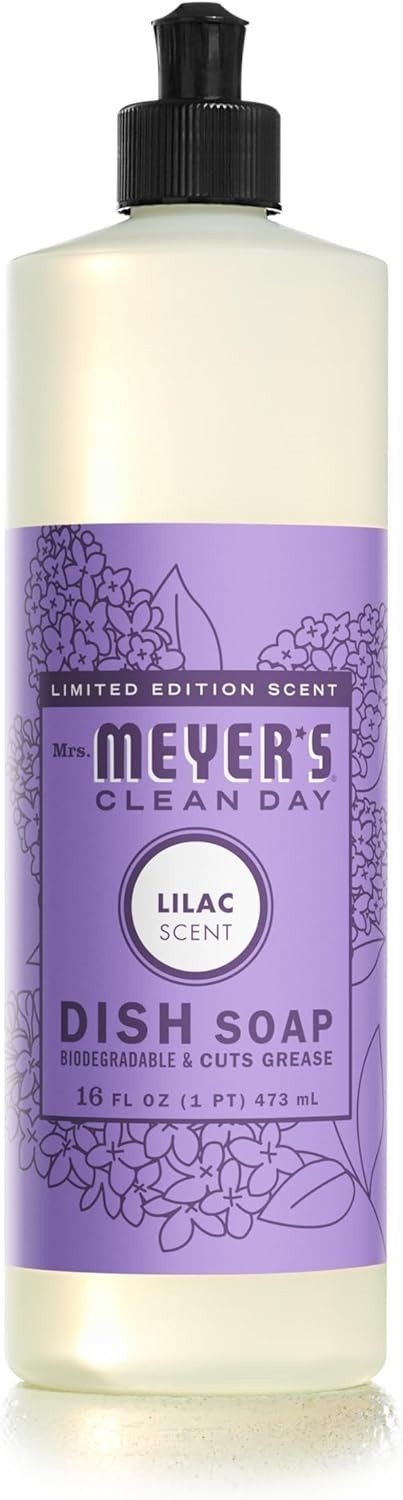 MRS. MEYER’S CLEAN DAY Liquid Dish Soap Limited Edition Scent Lilac 16 fl oz NEW