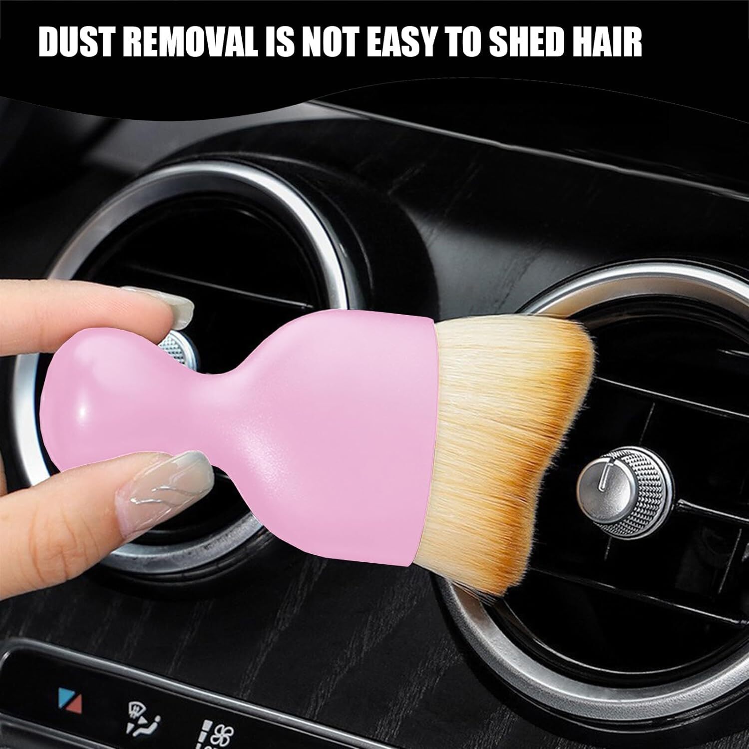 1PC Car Air Conditioning Outlet Cleaning Brush For Cars Vans SUVs Pink