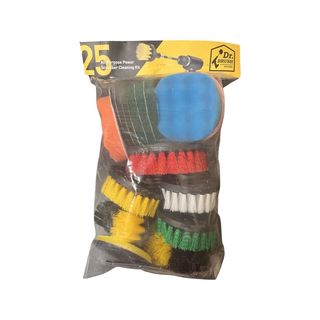 DR BRUSH Authorizated By HOLIKME All Purpose Power Scrubber Cleaning Kit 25pcs