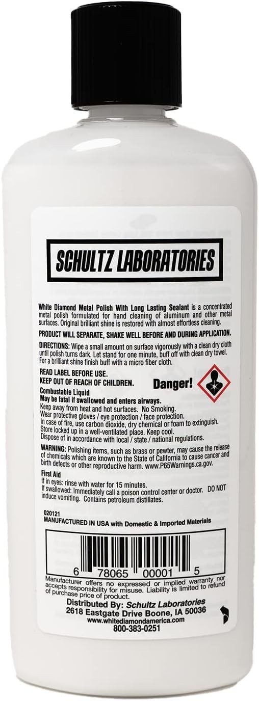 Metal Polish with Sealant 12 fl oz Cleaner Polisher Protectant for Aluminum
