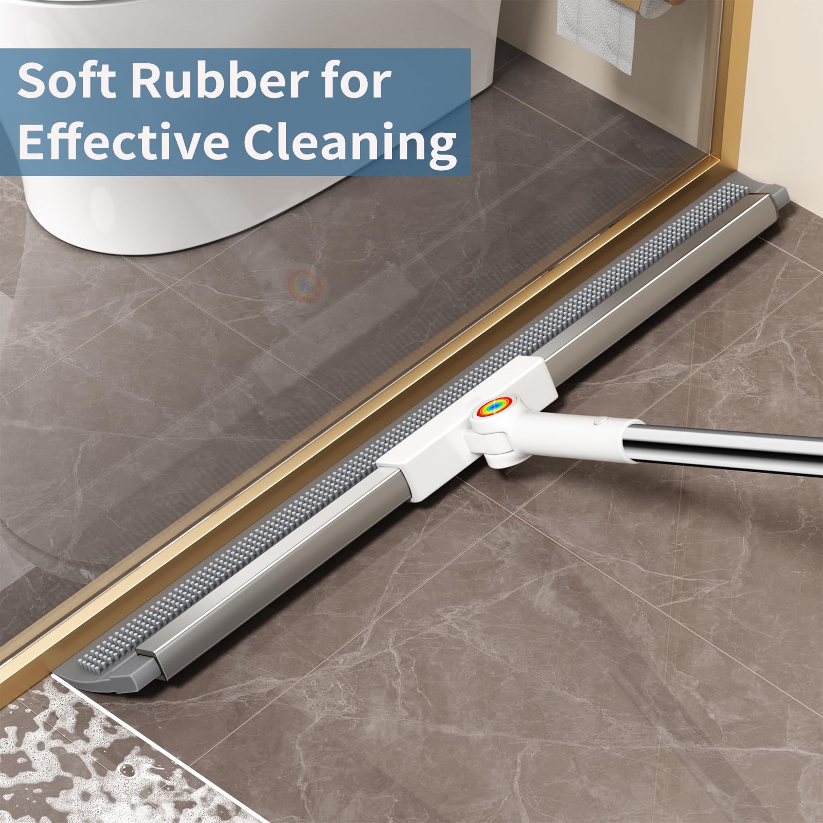 Floor Squeegee for Concrete Floor, Squeegee for Floor with 180° Rotating Head…