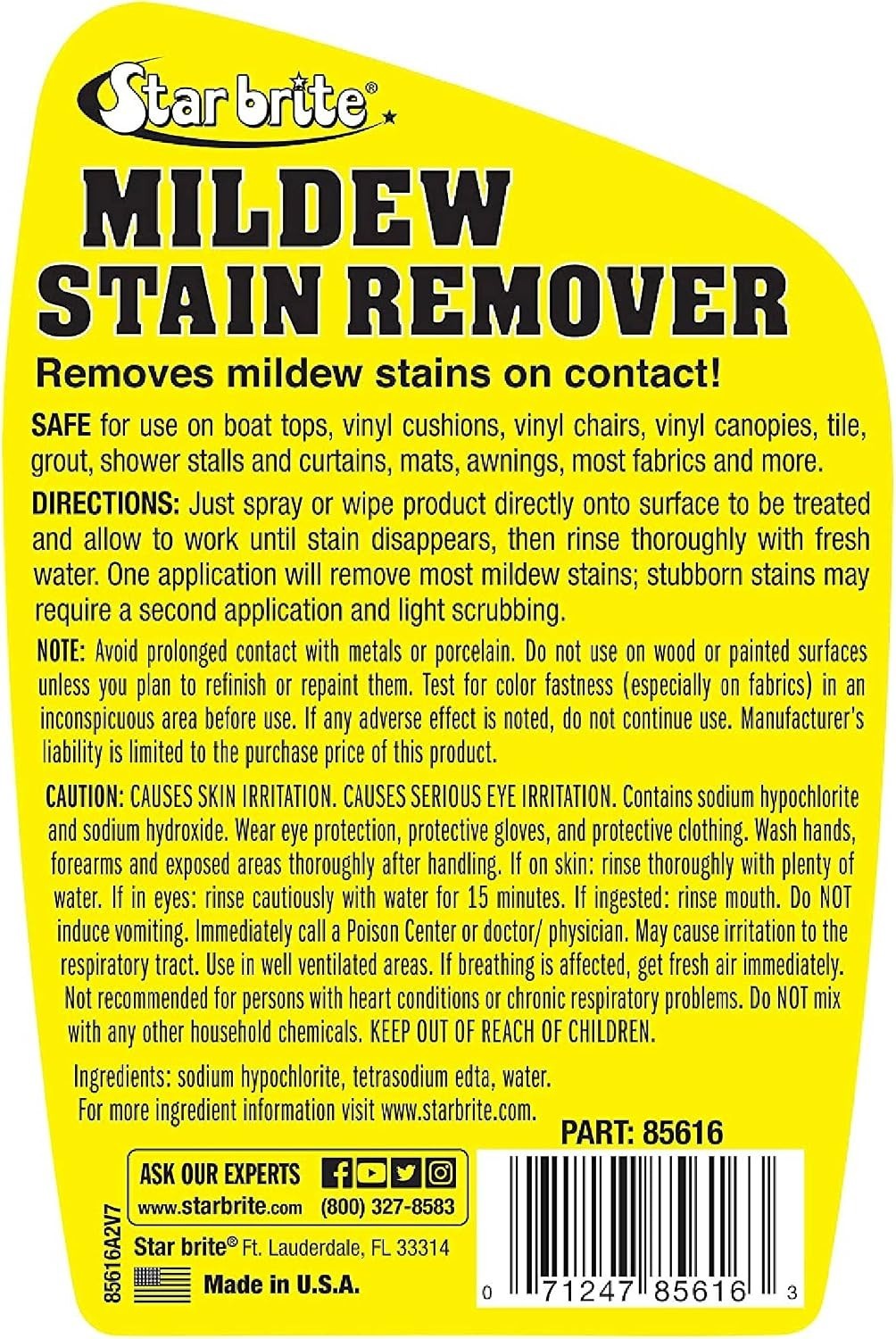 Mold Stain & Mildew Stain Remover – Lifts Dirt & Removes Mildew Stains on Con…