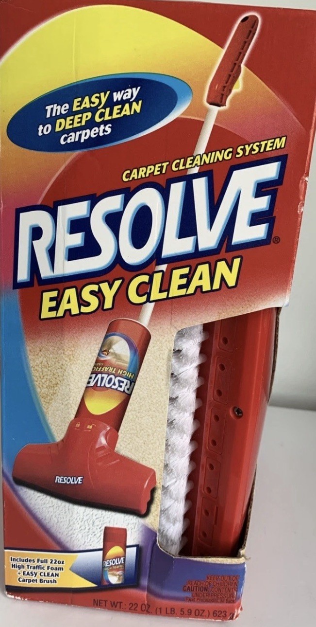 Resolve Easy Clean Pro Carpet Cleaner Gadget Brush & High Traffic Foam Spray