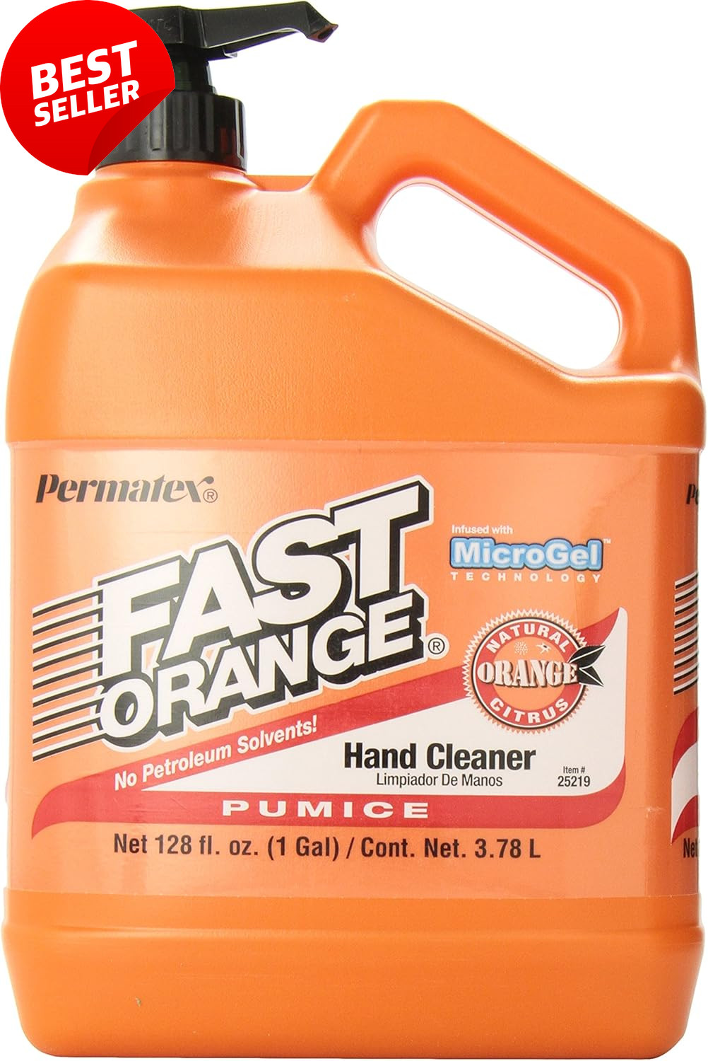 Permatex 25219-4PK Pumice Lotion Hand Cleaner Pump 1 Gallon Pack 4