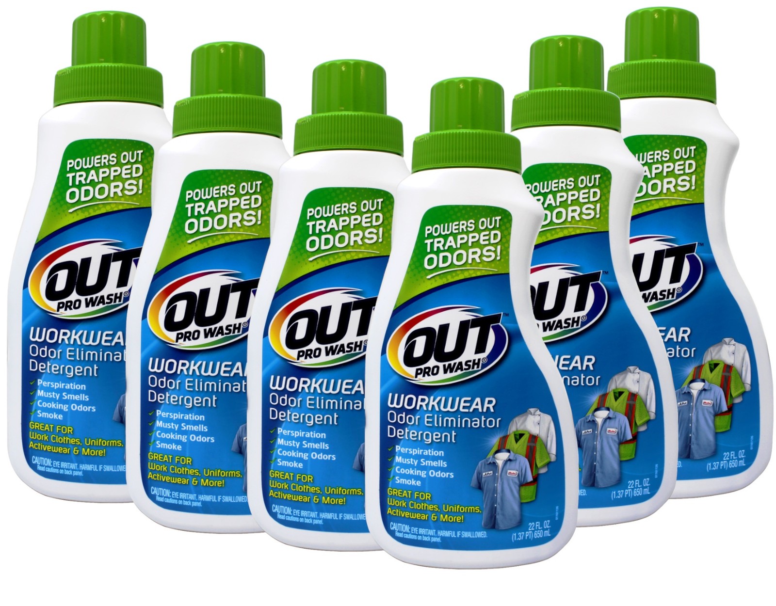 OUT ProWash Odor Eliminator & Stain Remover, 22 oz – 6 Pack
