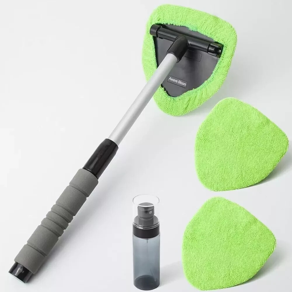 Windshield Cleaning Tool Kit Car Window Glass Wiper Cleaner Brush Pad Extendable