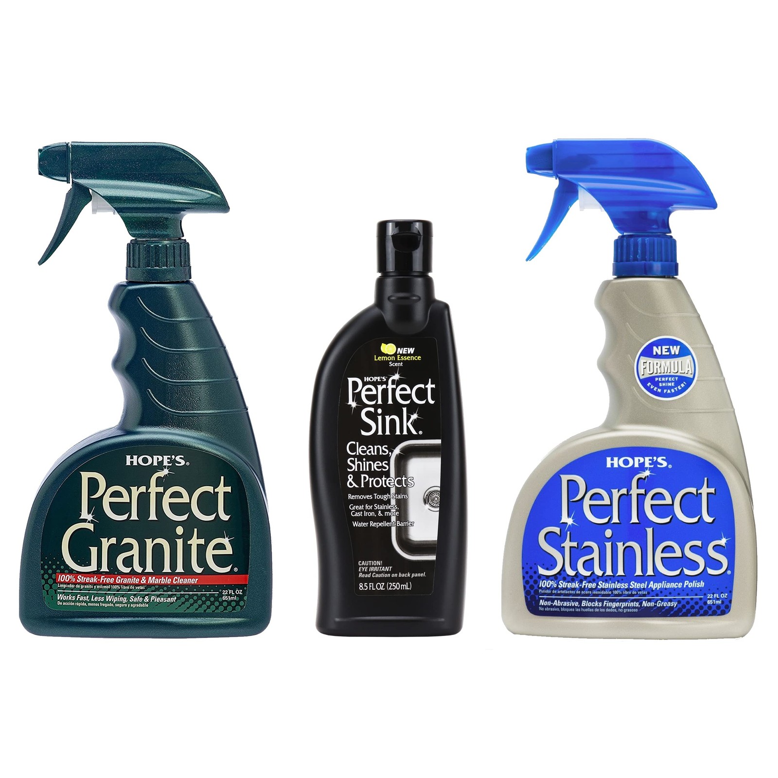 HOPE’S Perfect Stainless, Granite, and 17.5 Fl Oz (Pack of 3), Bundle