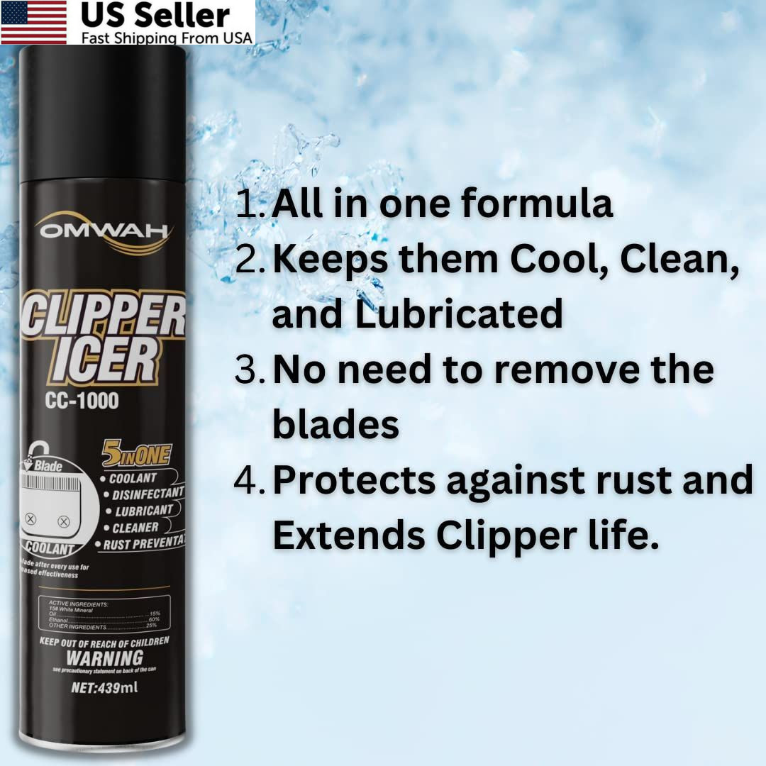 OMWAH 5 in 1 Clipper Icer Blade Cleaner and Lubricant 14.99 Fl Oz (Pack of 1)