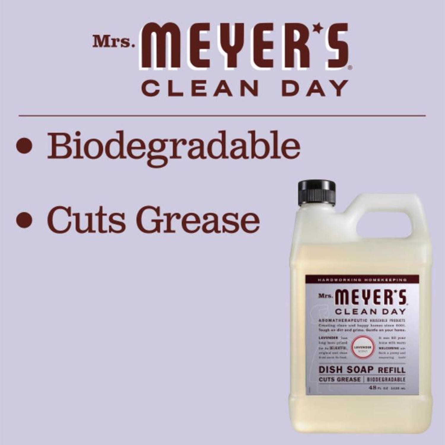 Mrs. Meyer’s 304831 Lavender Scent Liquid Dish Soap Refill 48 oz.