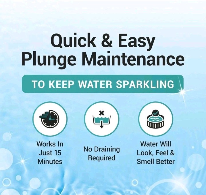 3In1 Weekly Cold Plunge Water Treatment – Cleaner, Clarifier, and Softener for C