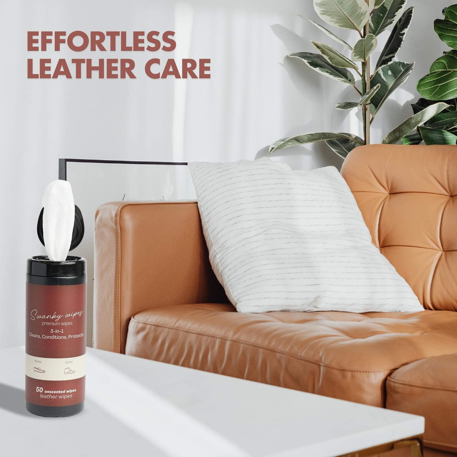 Swanky Leather Wipes – Leather Cleaner and Conditioner for Purses, Shoes, Fur…