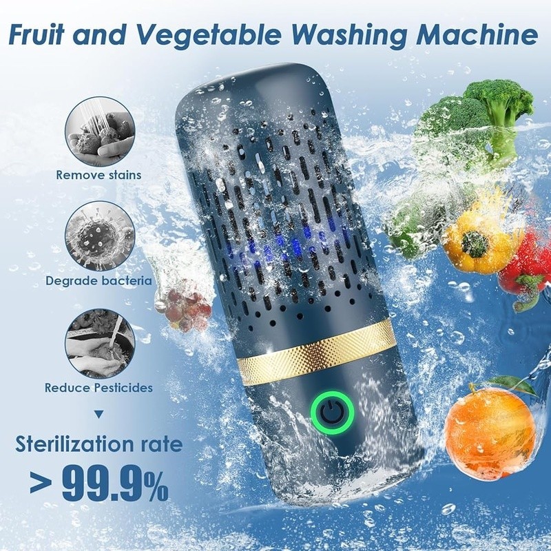 Efficient Fruit & Vegetable Washer Food Purifier Ion Technology Portable Cleaner