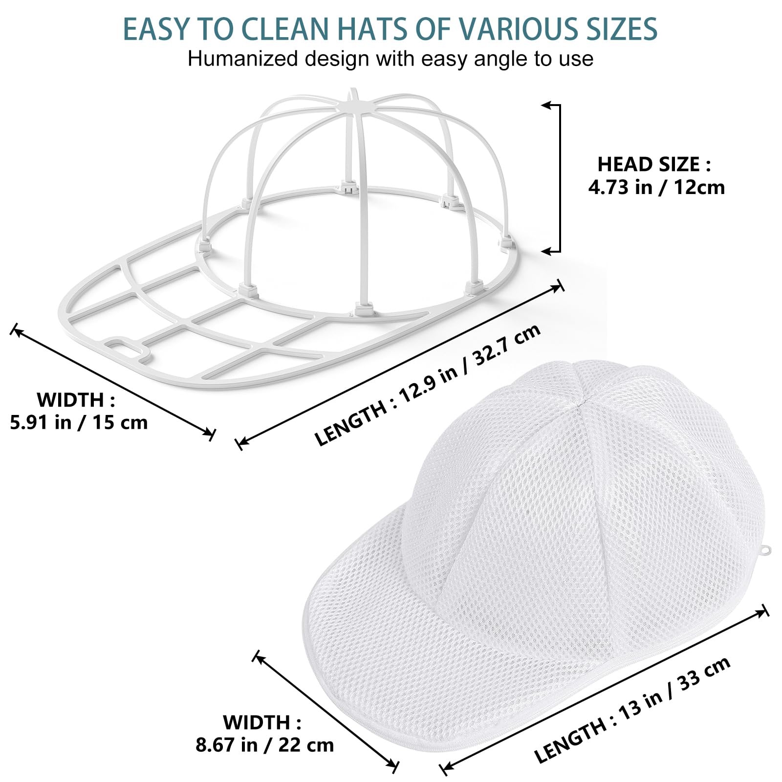 Hat Washer Washing Machine,Hat Cleaner Baseball Caps with Frame Cage and Mesh