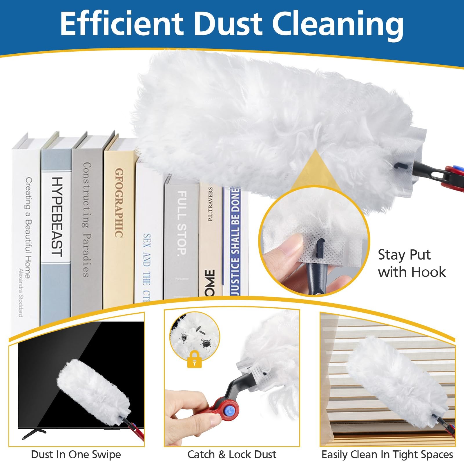 30 Pack Duster Refills Compatible with O-Cedar Flex & Catch 360° Heavy Duty