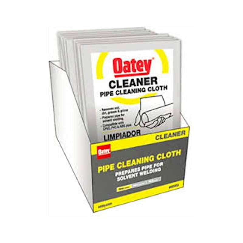 Oatey 31423 Cotton 1 oz. Pipe Cleaning Cloth 8 W x 7 L in. for CPVC/PVC/ABS