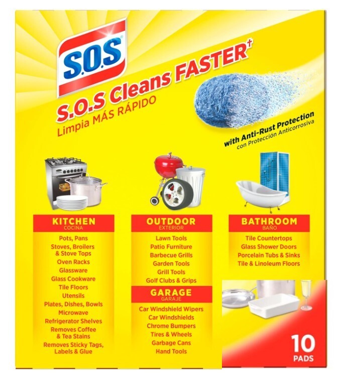 Steel Wool Soap Pads 10 pc. Grease-fighting Reusable Soap into the pad Anti-rust
