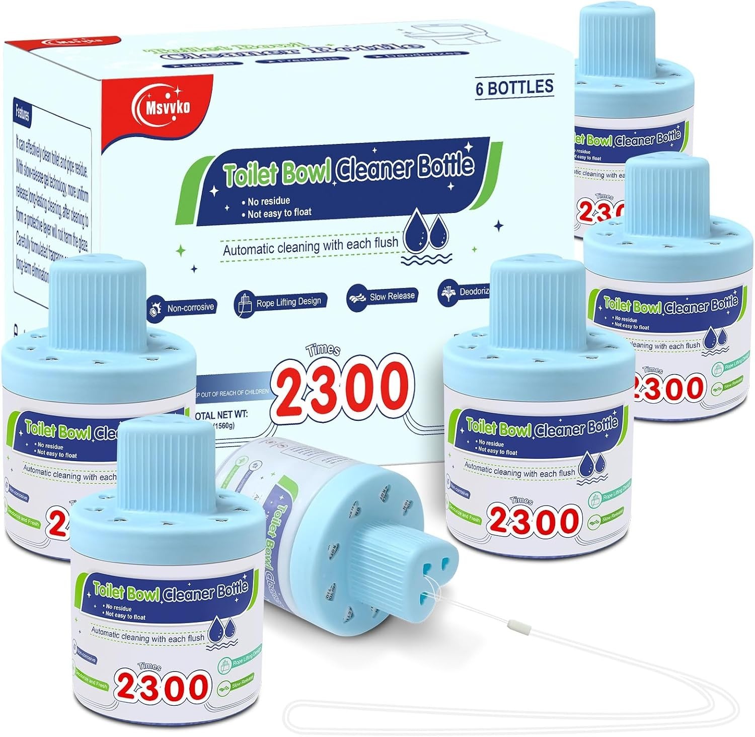 Effortless Toilet Maintenance: Long-Lasting Blue Cleaning Tablets – 2300 Flushes
