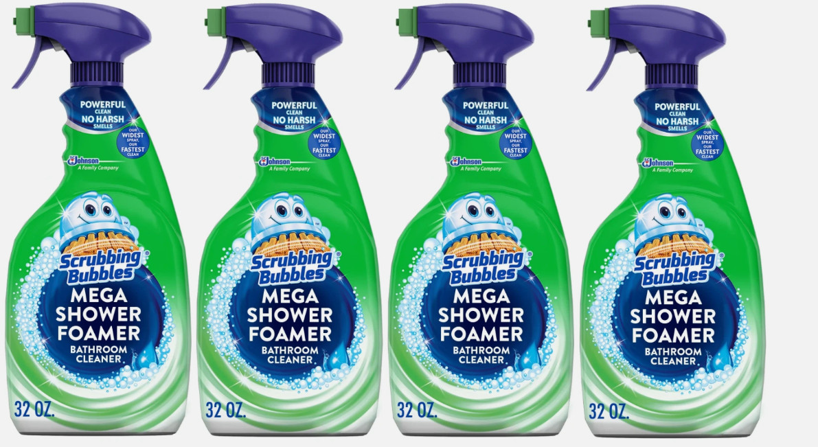 2 Pack-Scrubbing Bubbles Shower Foamer Rainshower Bathroom Cleaner-32oz
