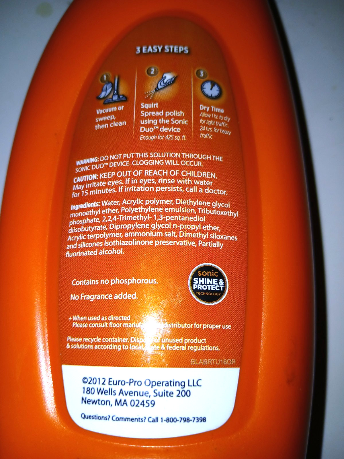 Shark Wood And Hard Floor Polish 16 oz High Gloss Restores Protects New Sealed