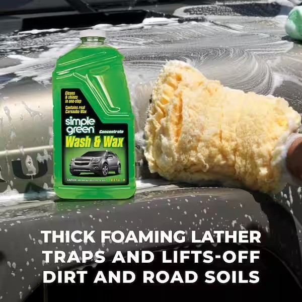 Simple Green 67oz. Car Wash & Wax w/ Real Carnauba Wax Concentrate Multi Purpose