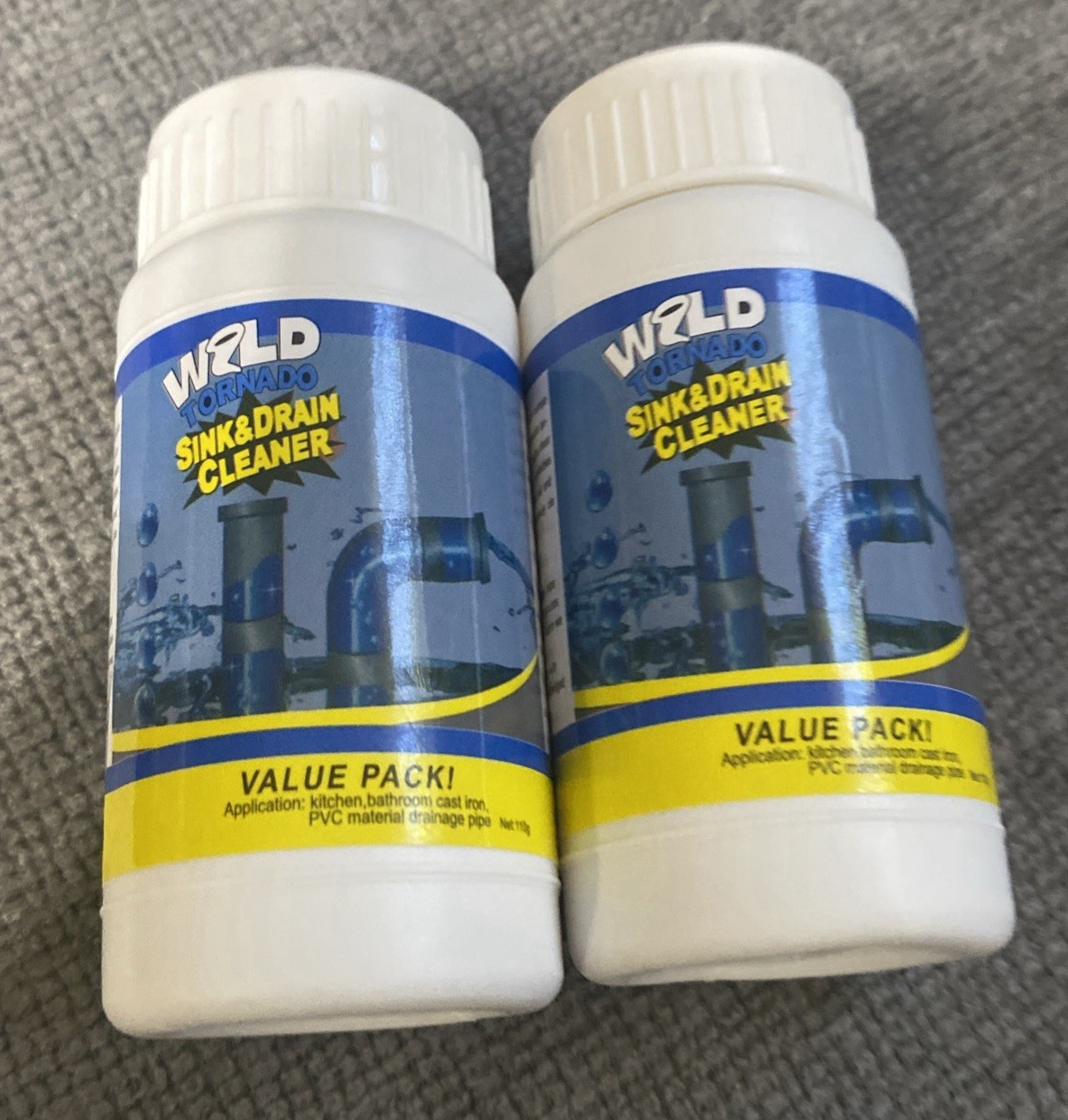 2btls Wild Tornado Sink And Drain Cleaner Dredge/Gunk Unclogger Foaming Formula