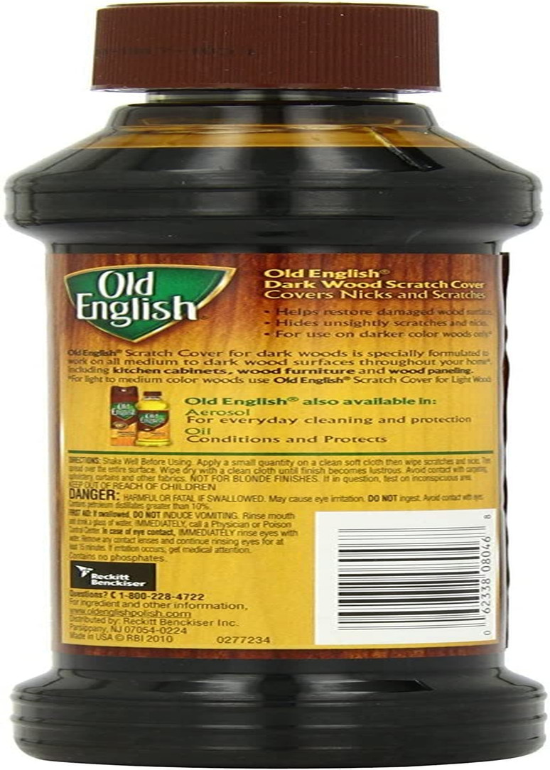 75144 Scratch Cover for Dark Woods, 8Oz Bottle, Wood Polish