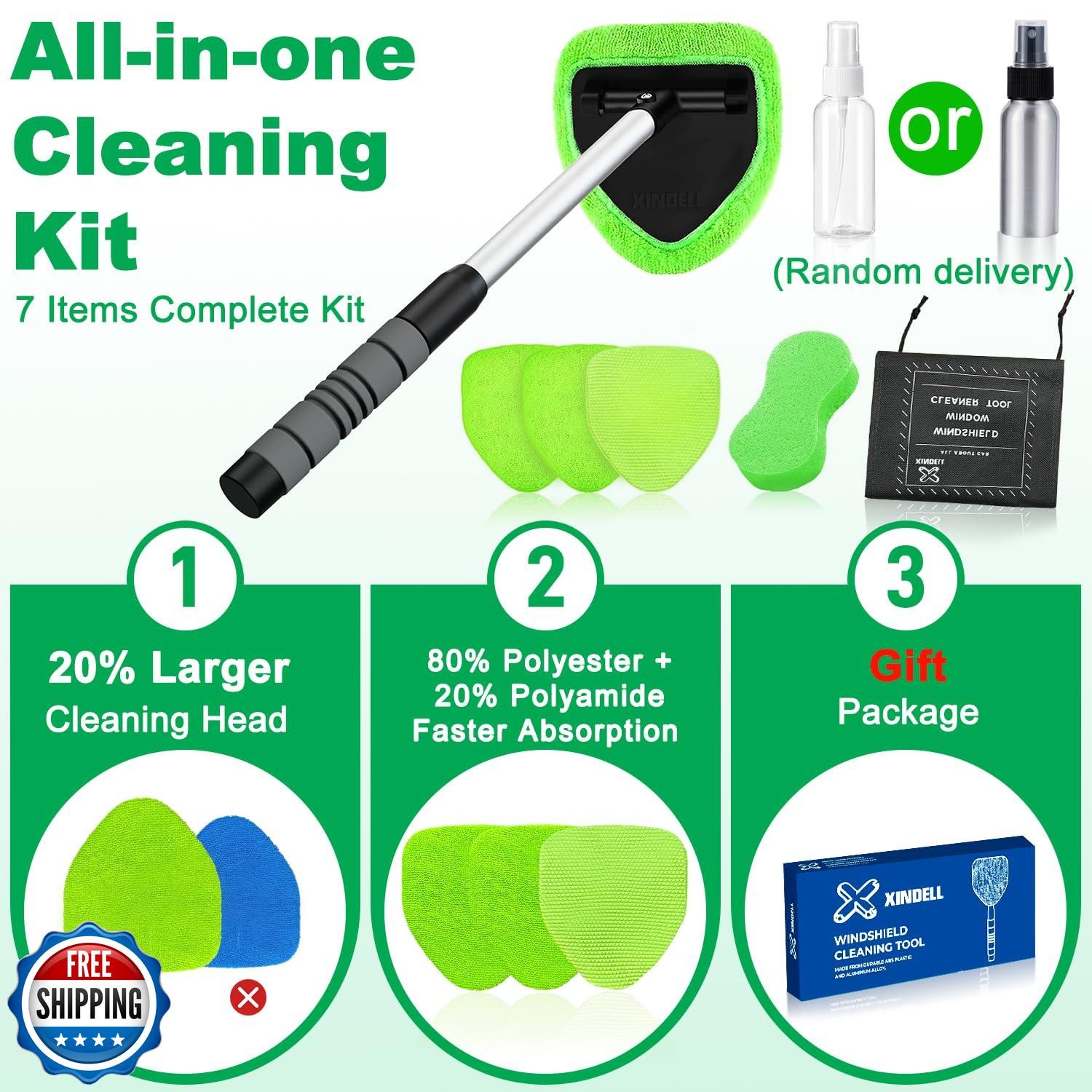 XINDELL Windshield Cleaner Tool – Upgrade Large Head Car InteriorandExterior