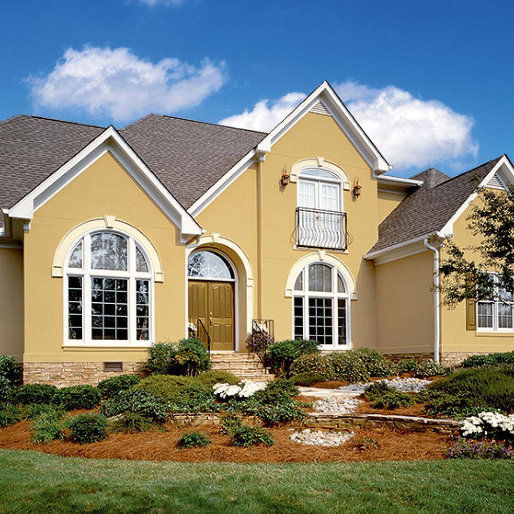 1 Gal. #M400-7 Garden Cucumber Satin Interior/Exterior Masonry, Stucco and Brick