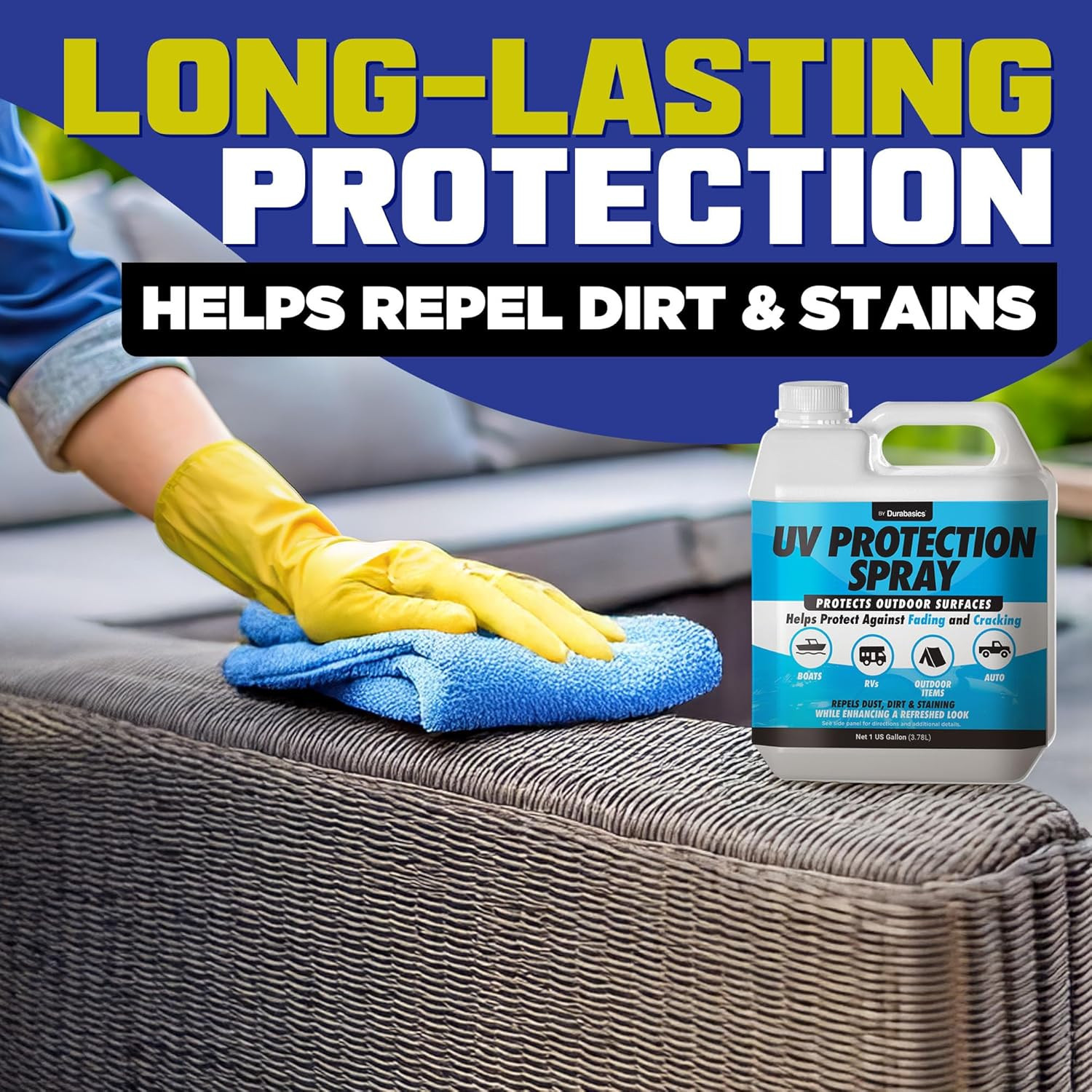 UV Protection Spray for Outdoor Surfaces – Helps Reduce Fading, Cracking, and St