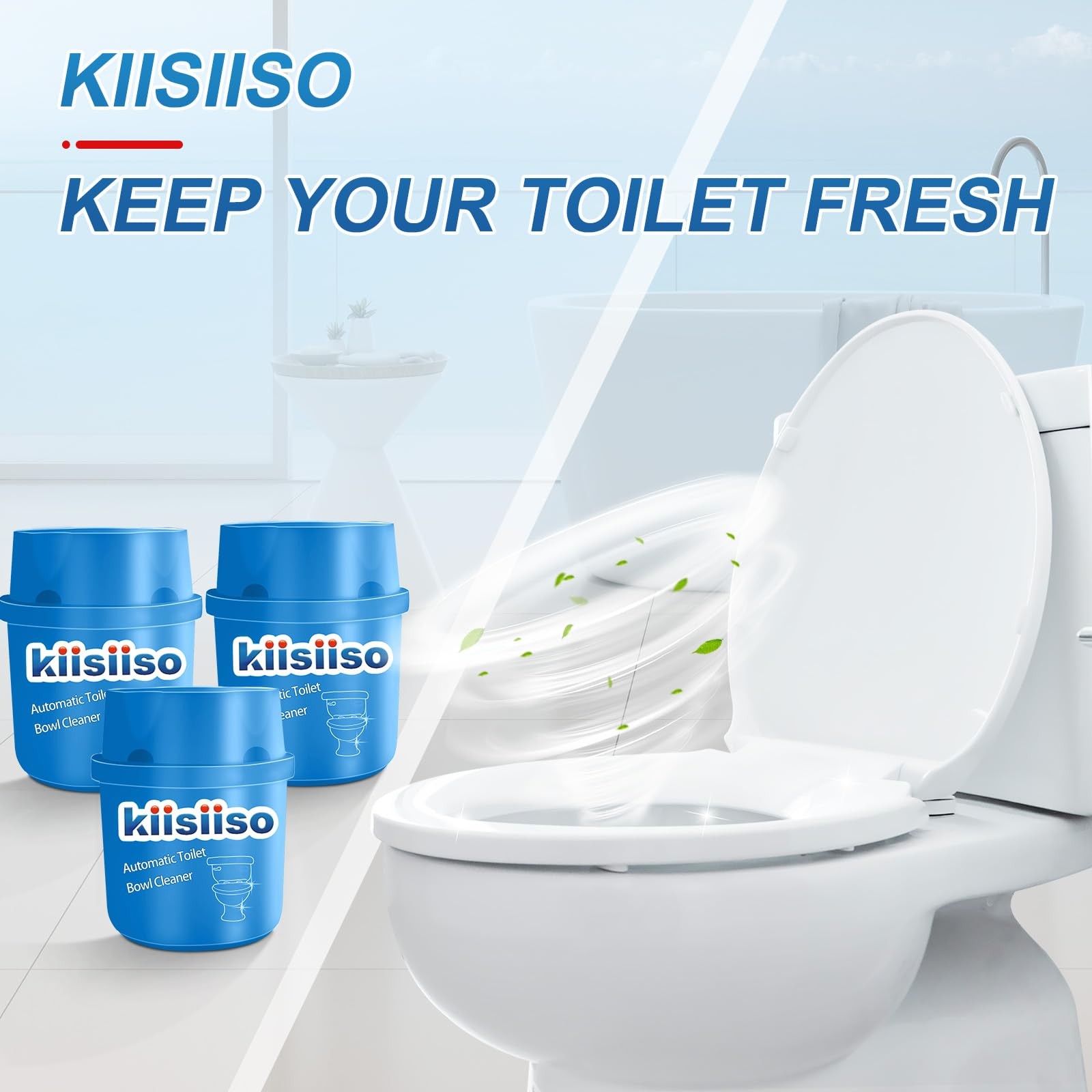 Toilet Bowl Cleaners (6 Bottles PACK), Automatic Long-Lasting Toilet Bowl Cleane