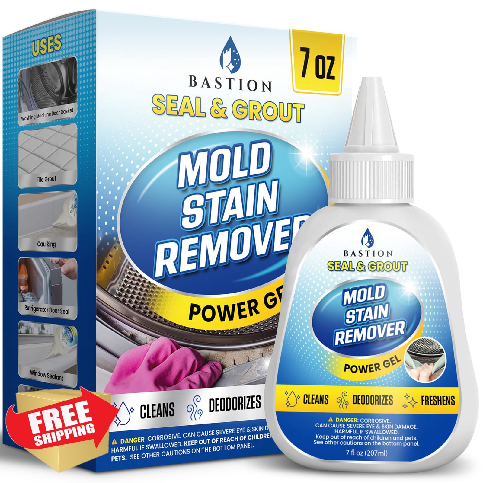 Bastion Mold Stain Remover Gel Cleaner 7 fl oz
