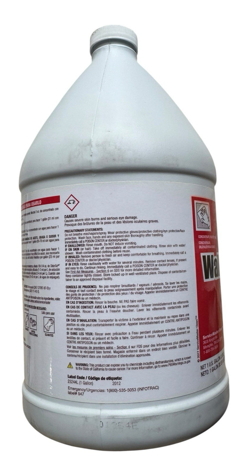 Servicemaster Clean WallGlide Plus Concentrate Liquid Cleaner – 1 Gallon