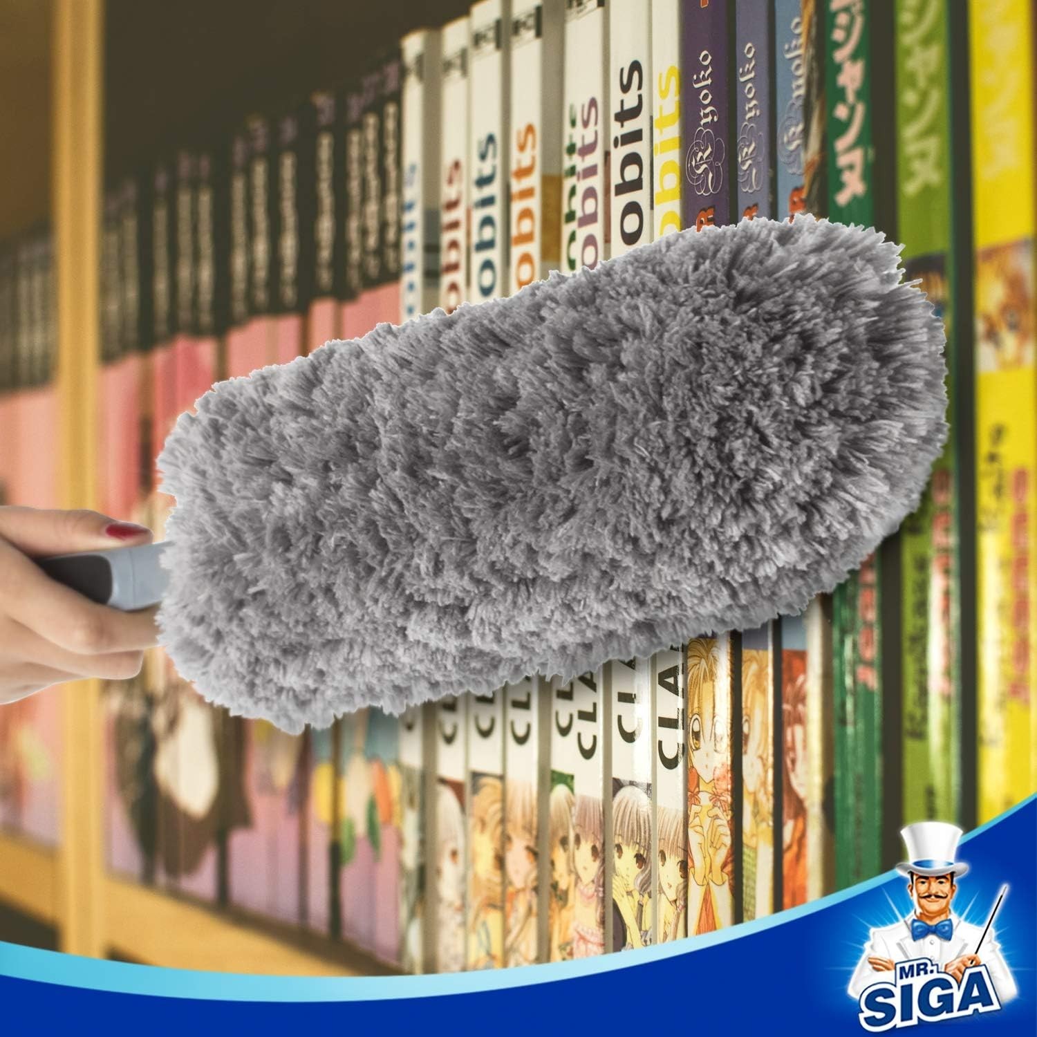 High-Performance Gray Microfiber Duster, Washable, Ideal for Modern Homes