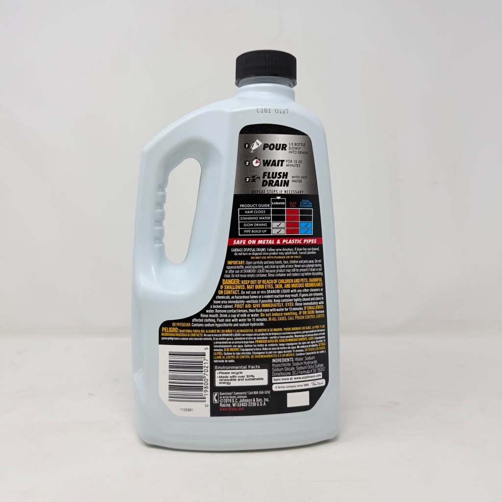 Drano Liquid Drain Cleaner, Opens Drains Fast! 80 Fl Oz