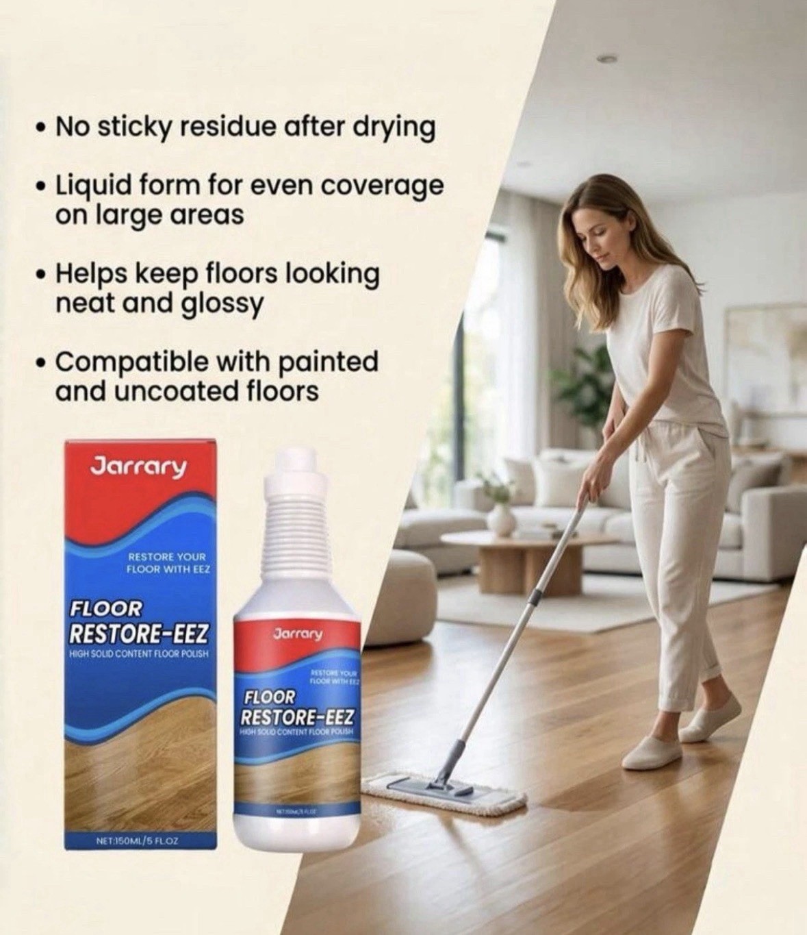 Jarray Floor Restore-eez 5fl oz High Solid Content Floor Polish Lot Of 3 5 Oz Ea