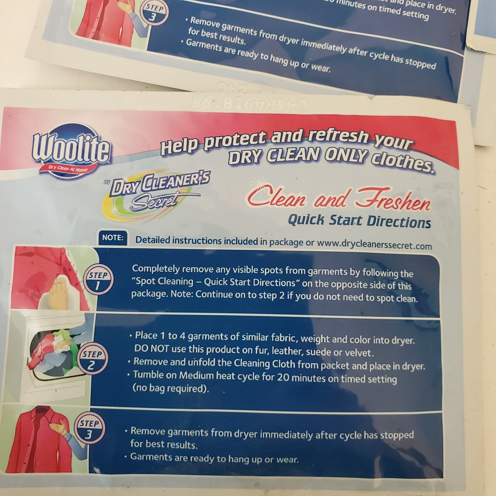 Woolite Dry Clean at Home Dry Cleaner’s Secret Dry Inc Lot of 15
