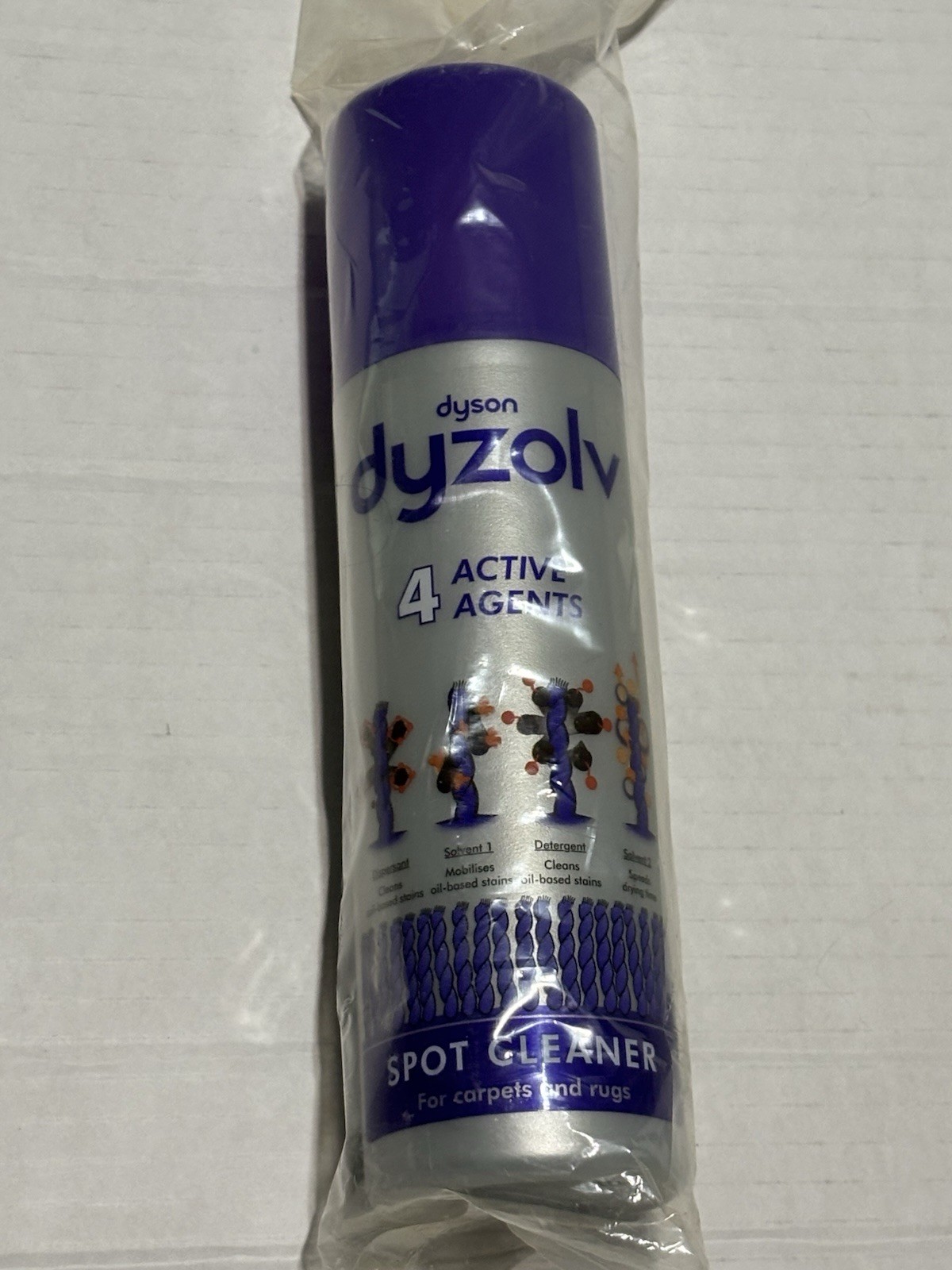 Dyson Dyzolv Spot Cleaner for Carpets & Rugs 4 Active Agents 8.5 oz New