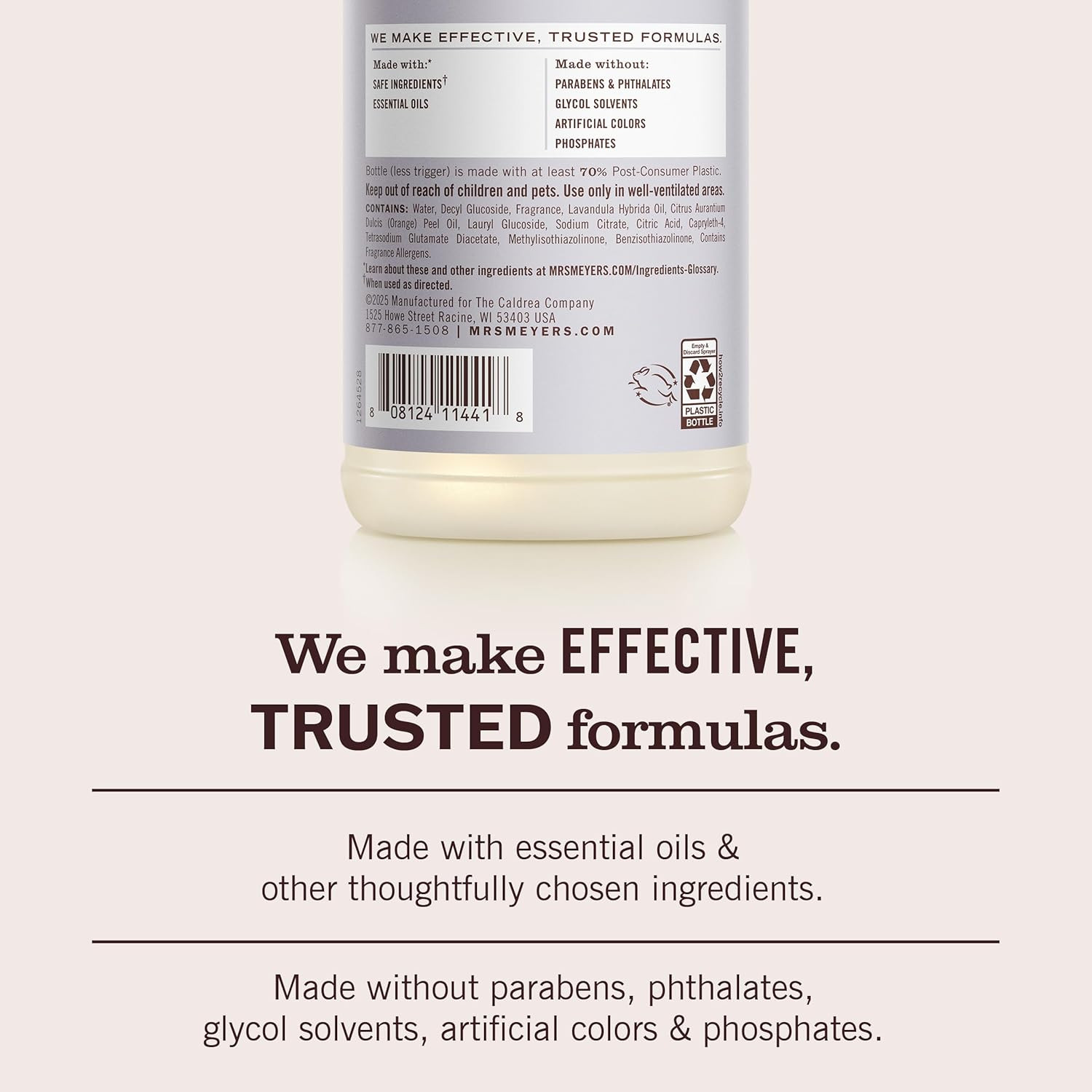 Mrs Meyers Multi-Surface Everyday Cleaner Spray Peppermint Holiday Scent 16oz