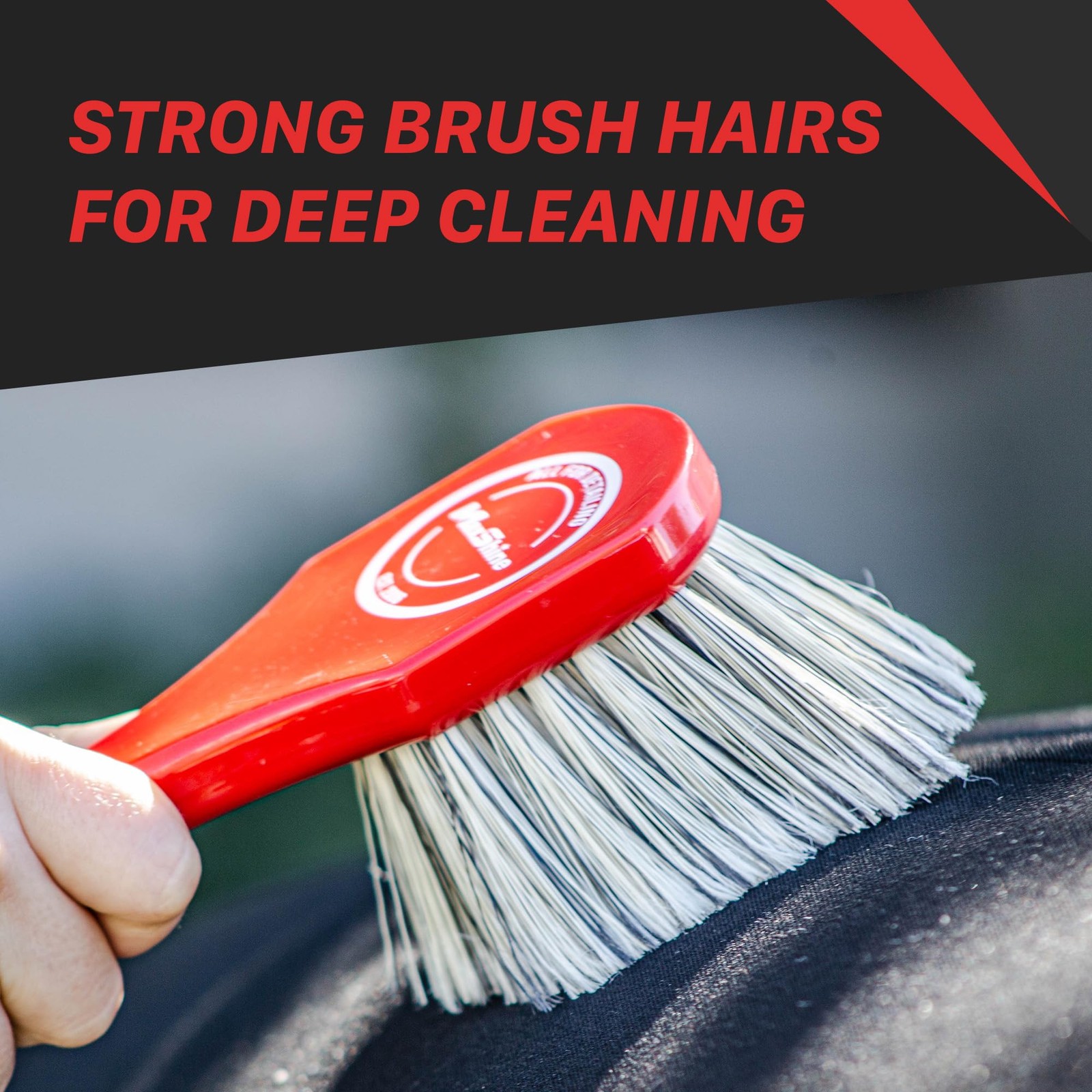 Universal Wheel & Body Cleaning Brush | Medium-Duty Car Detailing Brush with …