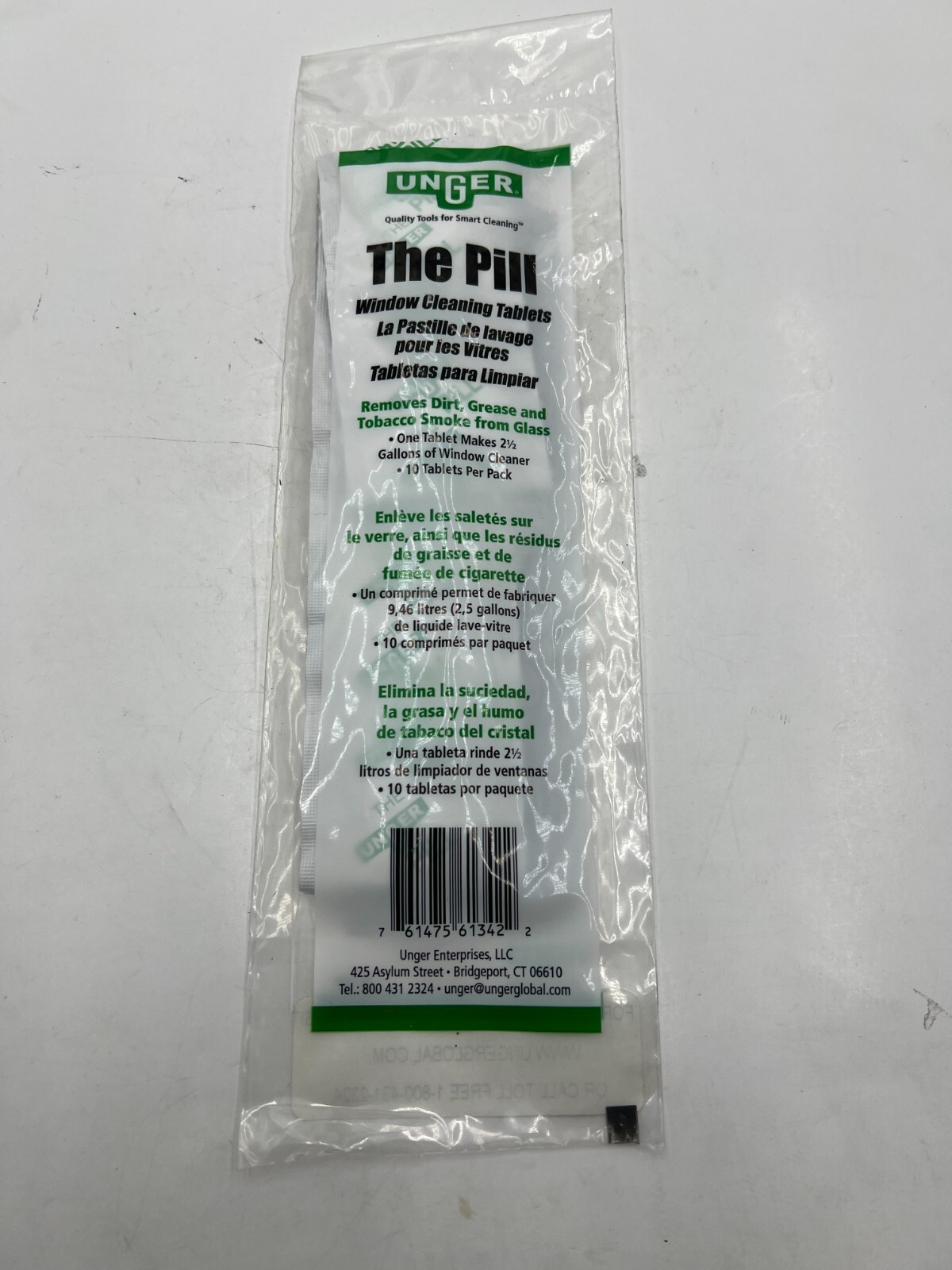 (QTY 20) Unger PL100 Pill Window Cleaning Tablet For Dirt Grease Smoke Glass