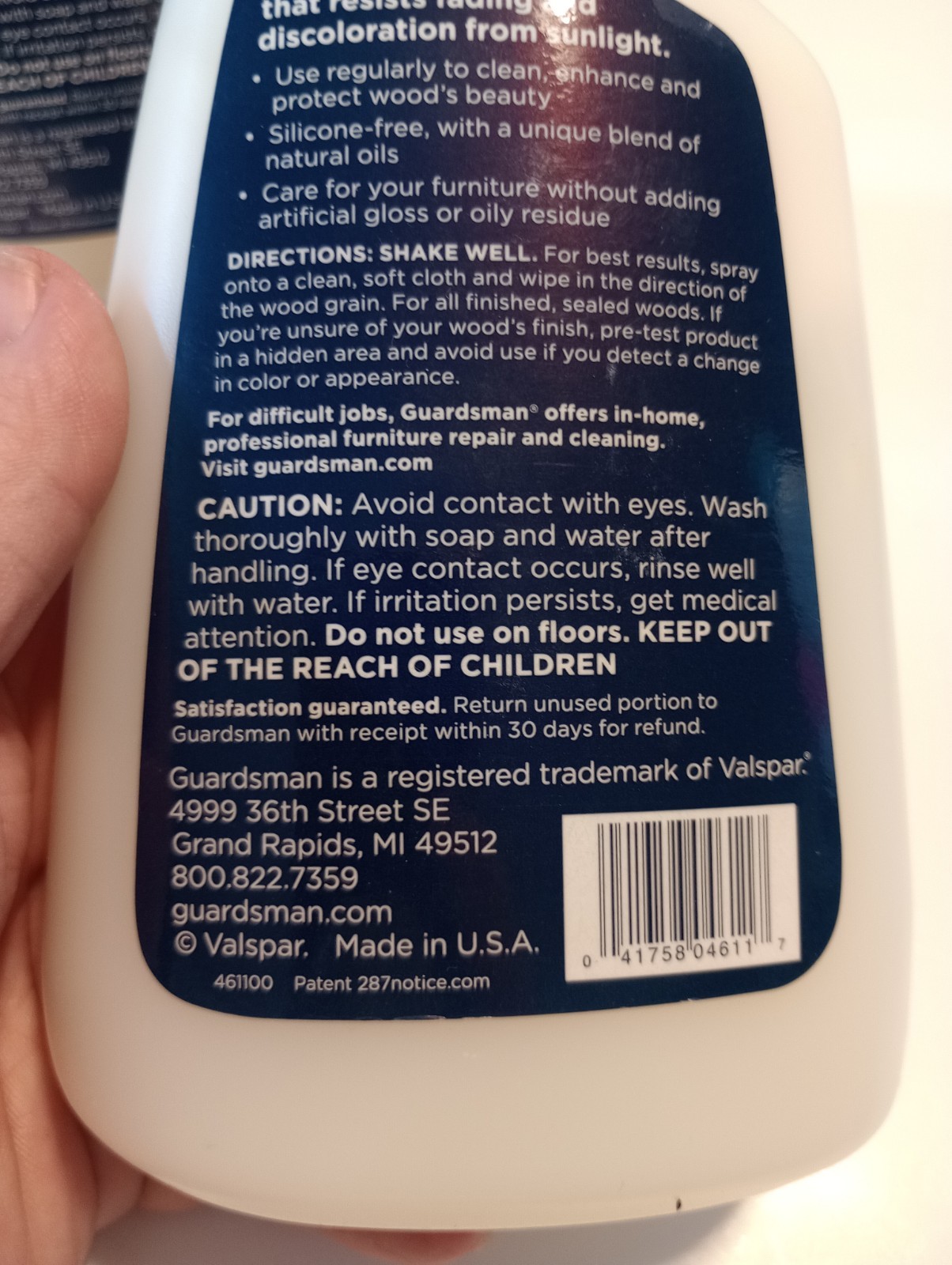 Gardsman Anytime Clean And Polish Wood Cleaner And Furniture Polish For Cabinets