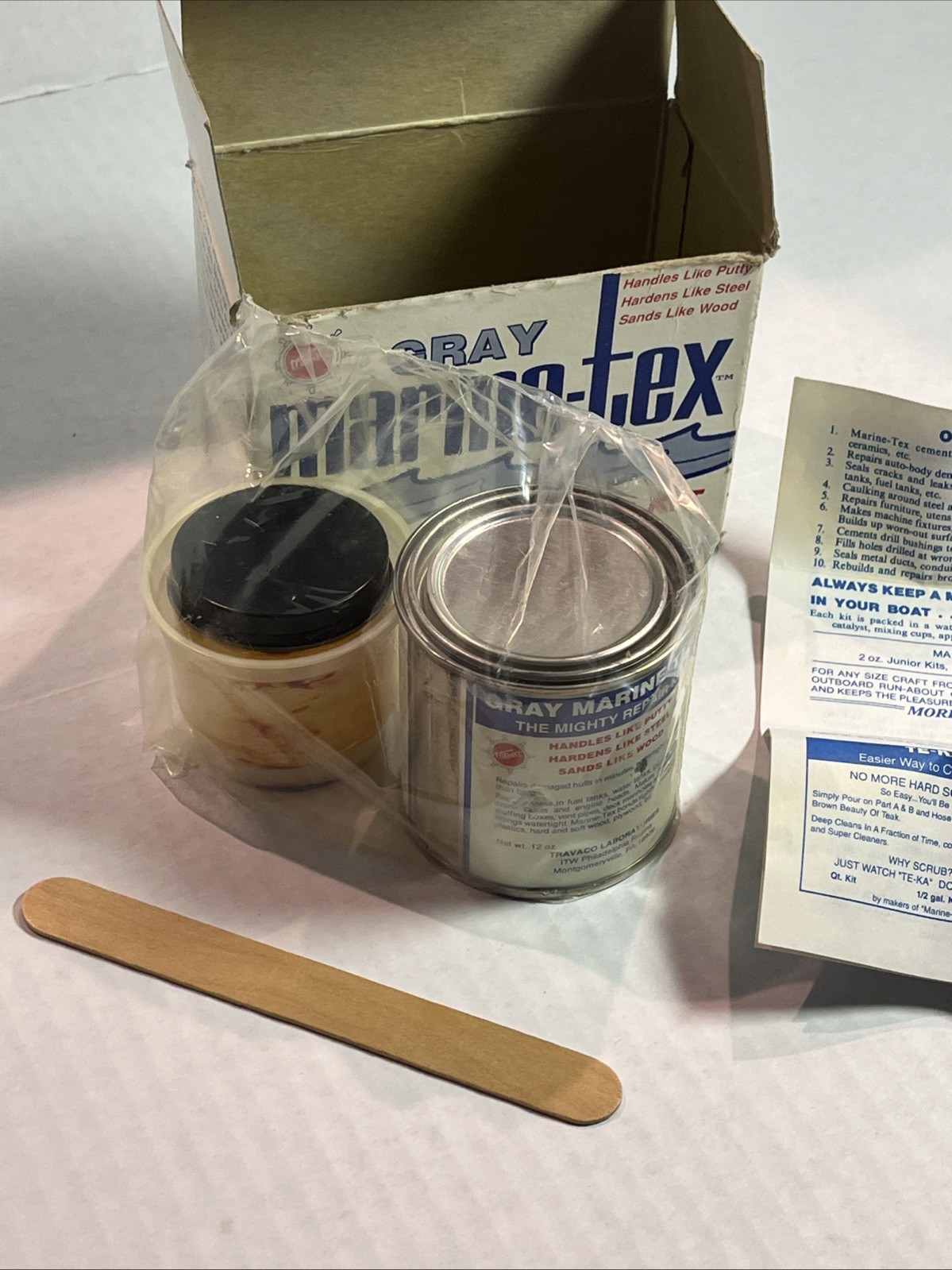 TRAVACO PRODUCTS- Marine-TEX 14 OZ KIT Gray