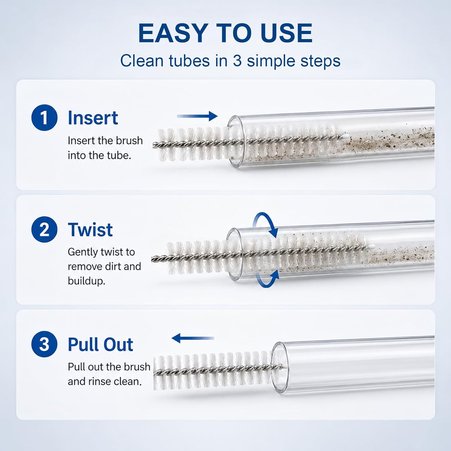 40 Inches 4-Pack Extra Long Cleaner Brush Set, Stainless Steel Pipe Cleaner Brus