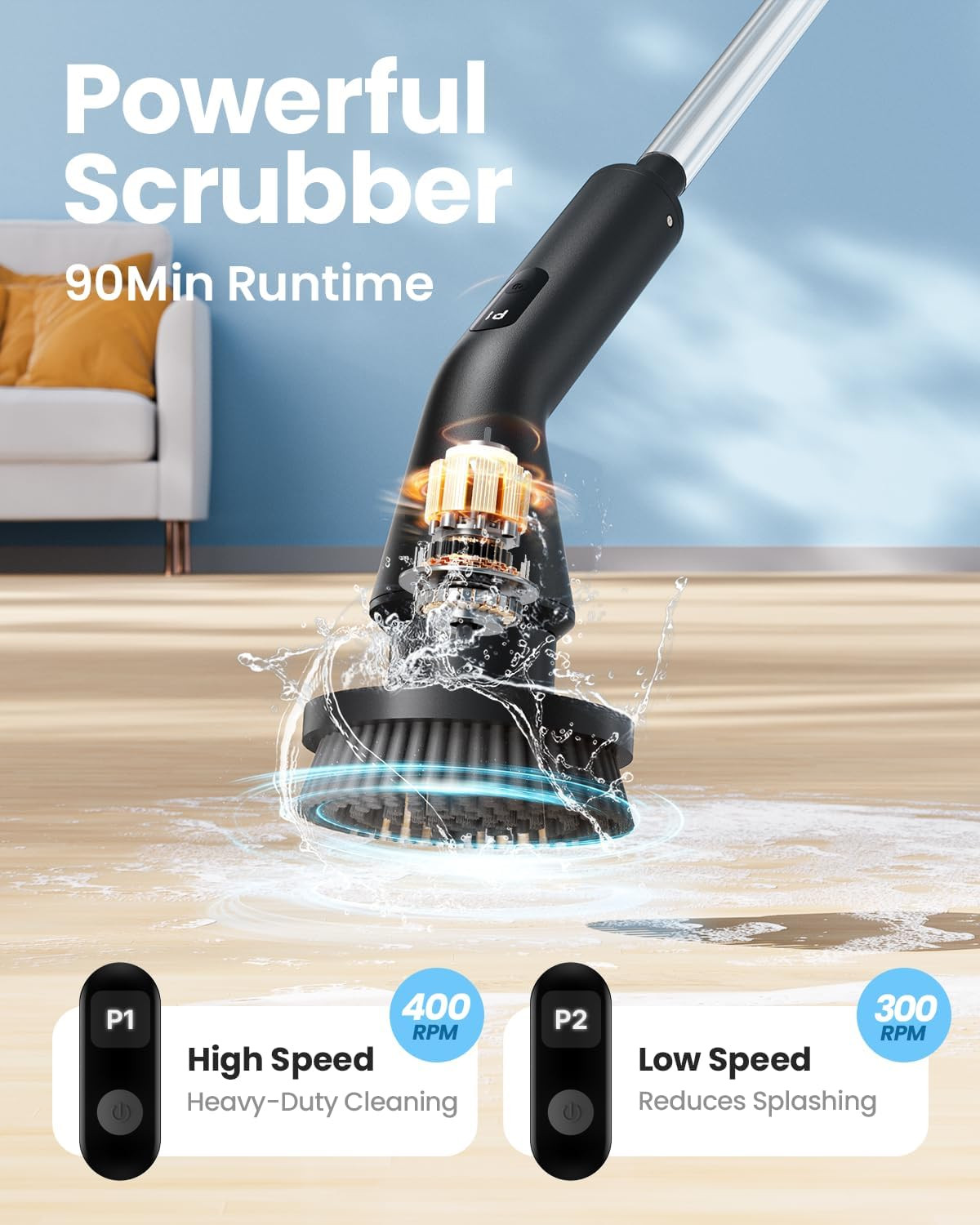 Leebein Electric Spin Scrubber, 2026 Upgraded Cordless Cleaning Brush Bathroom S