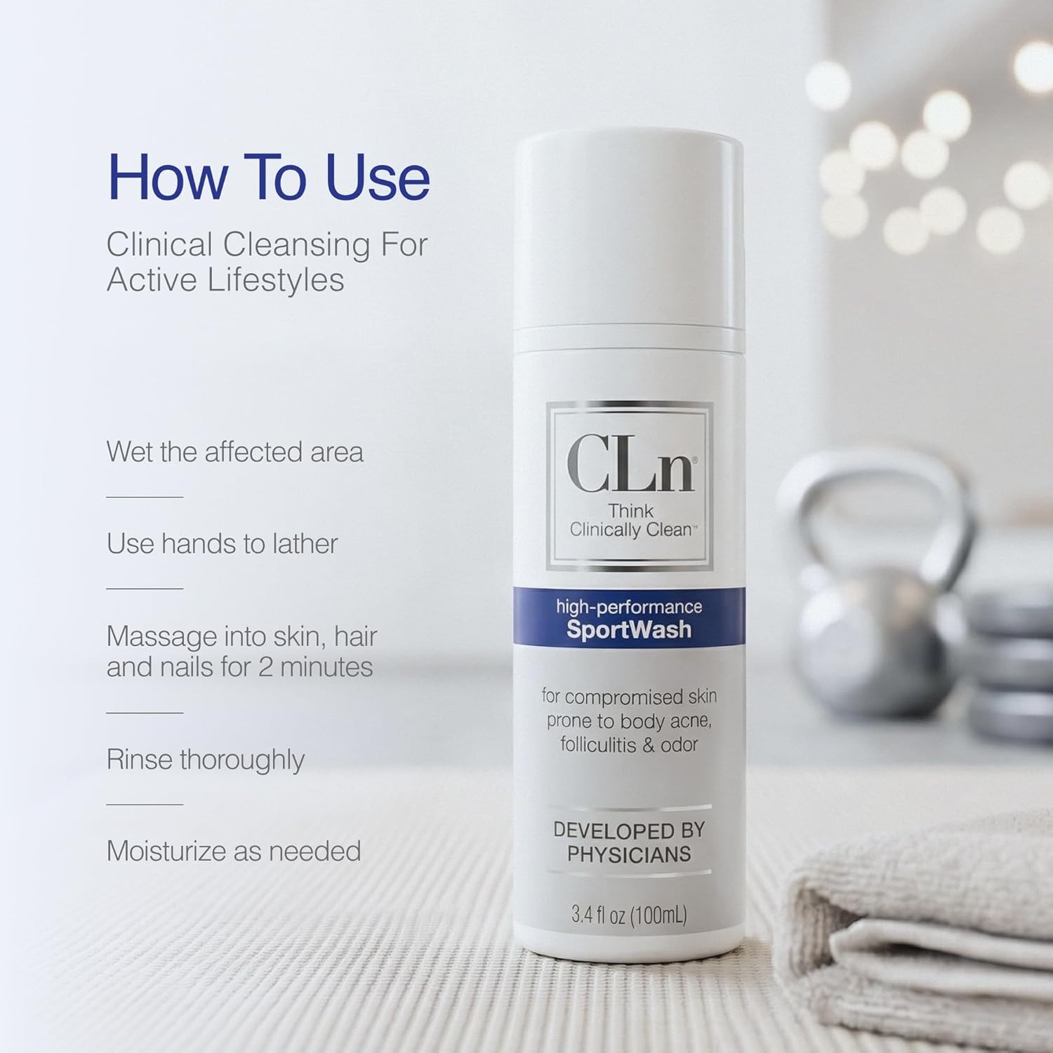 CLn? SportWash ?C High-Performance Sport Body Wash, For Men & Women Prone to Bo