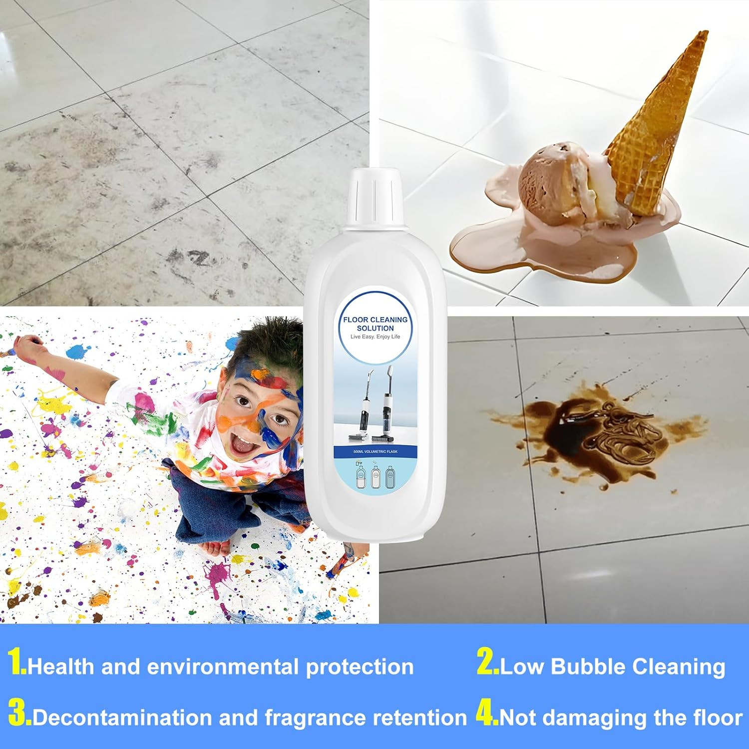 10 Bottles Compatible with Tineco Cleaning Solution Pet 500Ml per Bottle Lavende