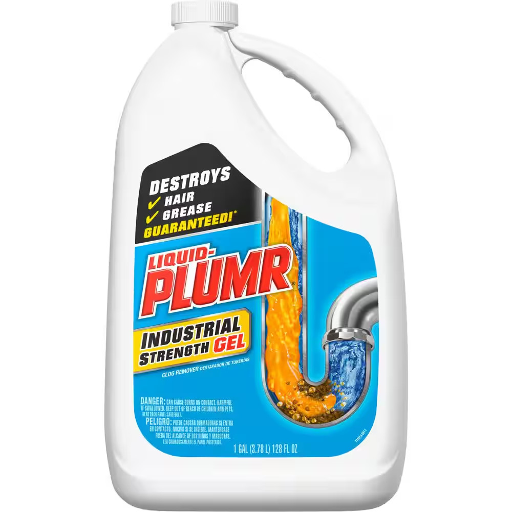 128 Oz. Industrial Strength Gel Drain Cleaner and Drain Unclogger (2-Pack)